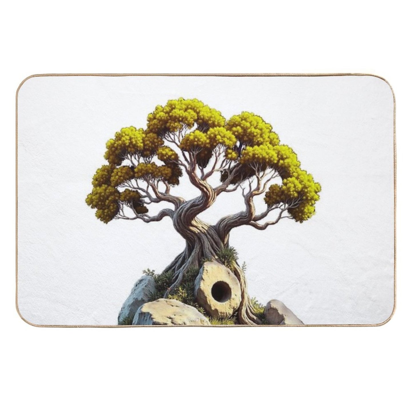 Bonsai Yellow Non-Slip Bath Mat