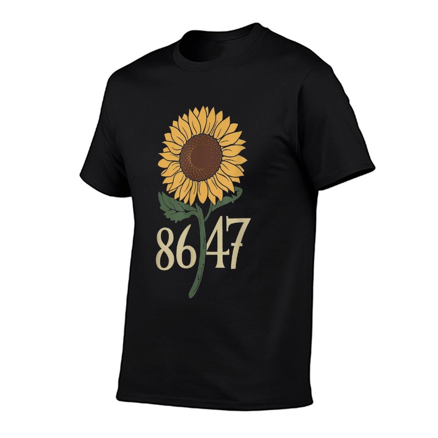 Retro 8647 Subtle Anti Trump 86 47 Floral Boho Style Slim-fit Cut T-Shirt