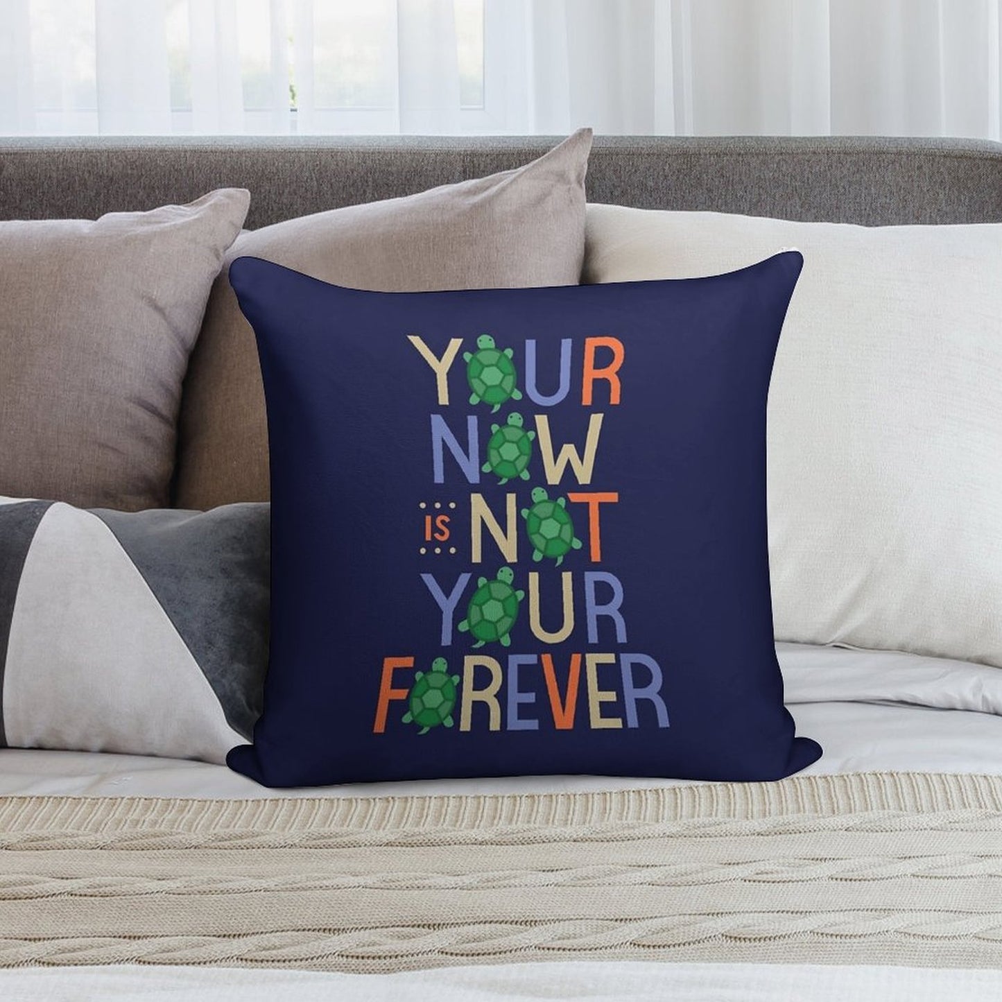 Your Now Is Not Your Forever  John Green  Turtles All The Way Down Soft Reinforced Edging Throw Pillow