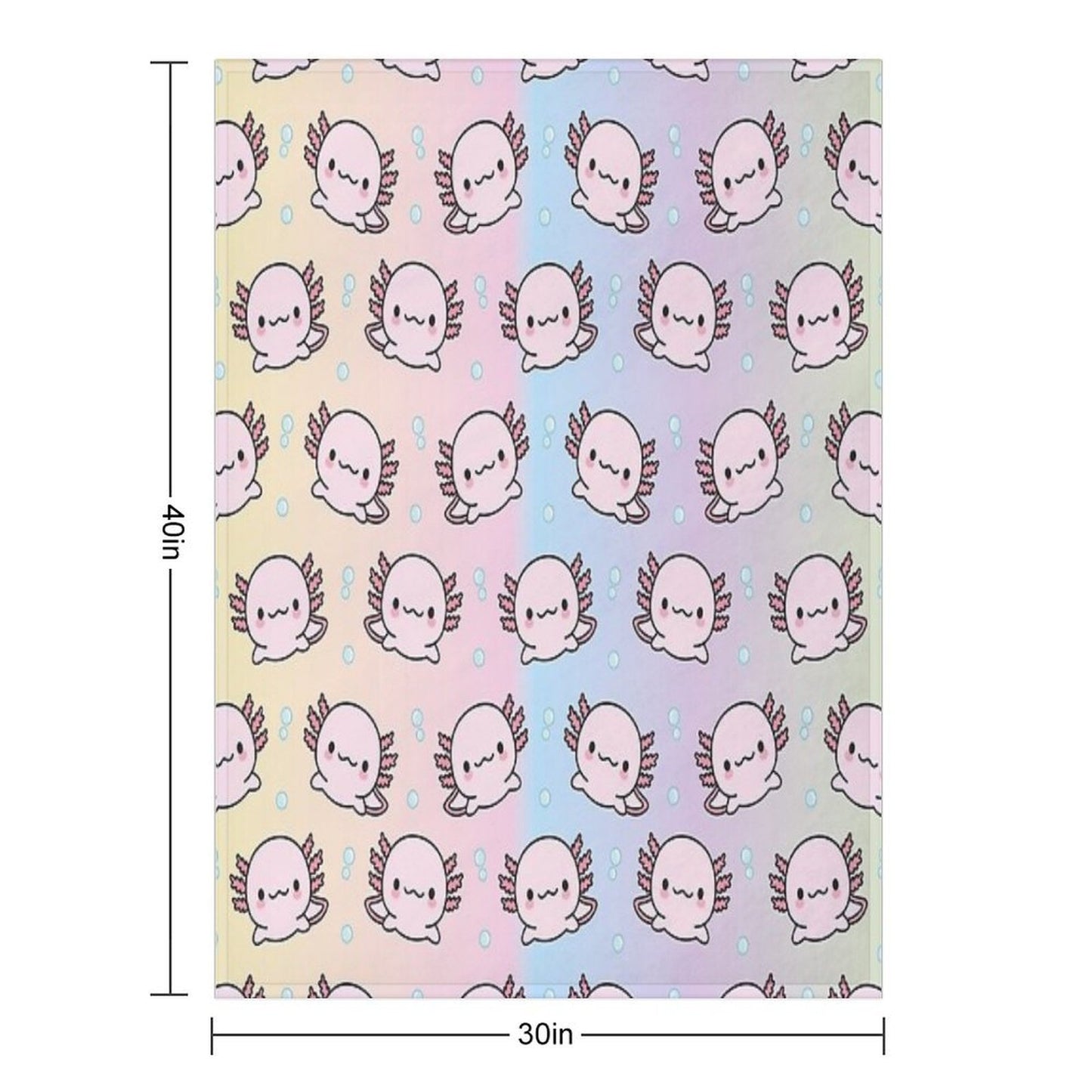 Cute Axolotl Premium Throw Blanket