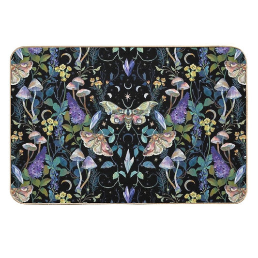 Crystal Moth Mushroom  Absorbent Bath Mat