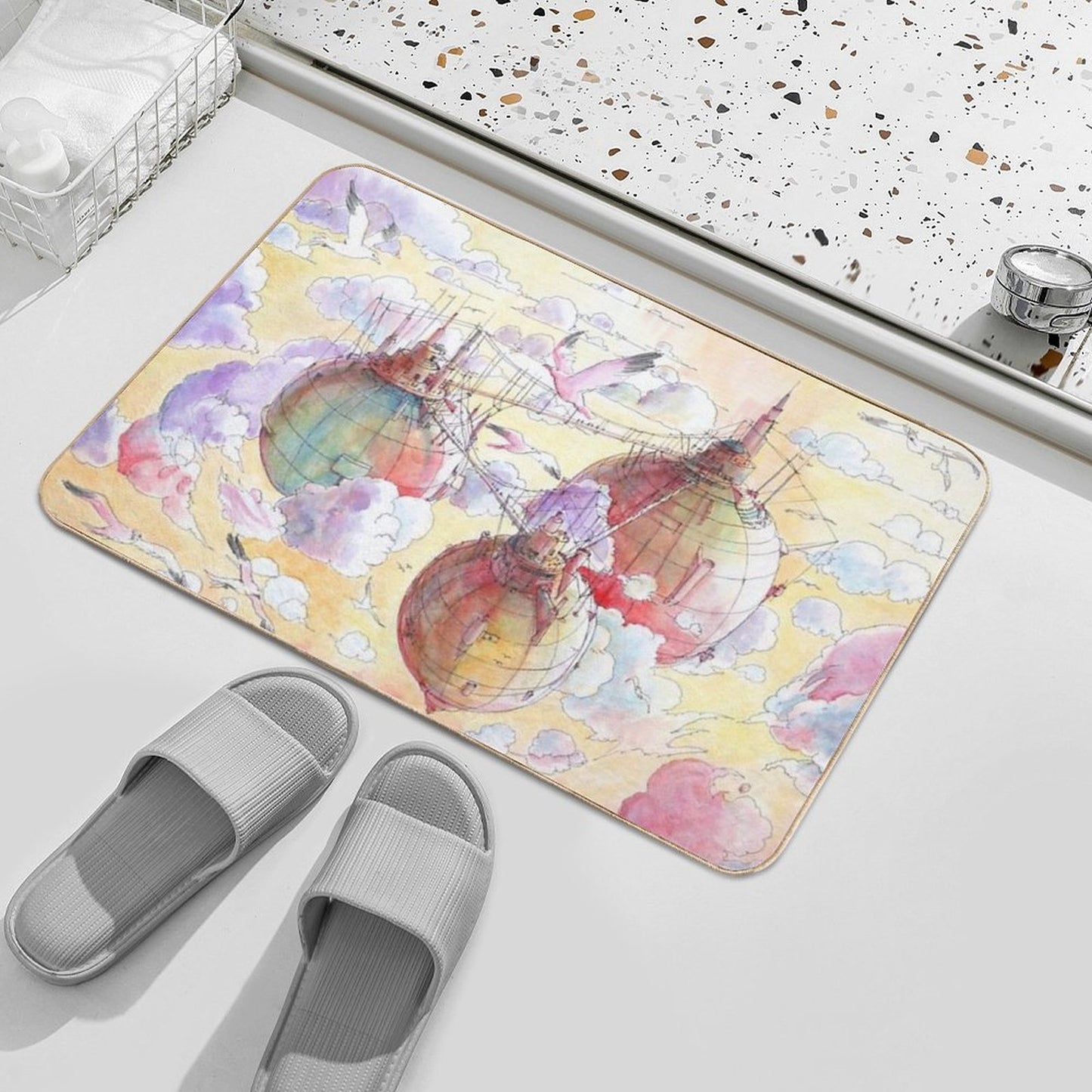 Three Worlds Dirt-Trapping Bath Mat