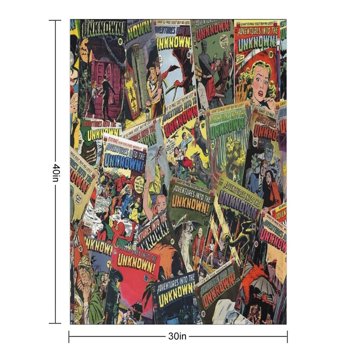 Adventures Into The Unknown - Vintage Comic Books - Halloween Comic For Fans Of Vintage Comic Books Gift-ready Throw Blanket