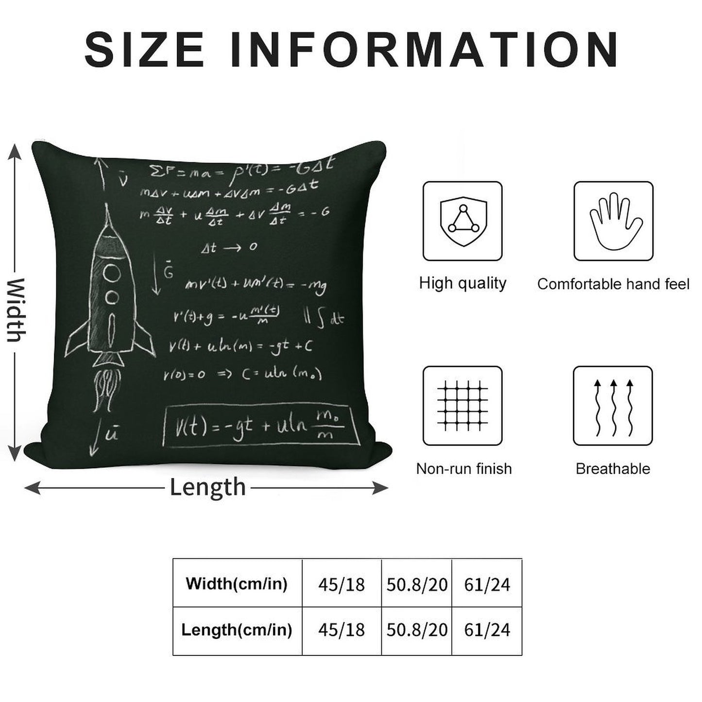 Rocket Science Soft Skin-Friendly Throw Pillow