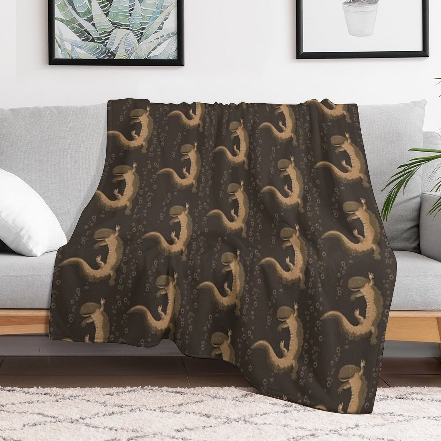 Hellbender All-season Throw Blanket
