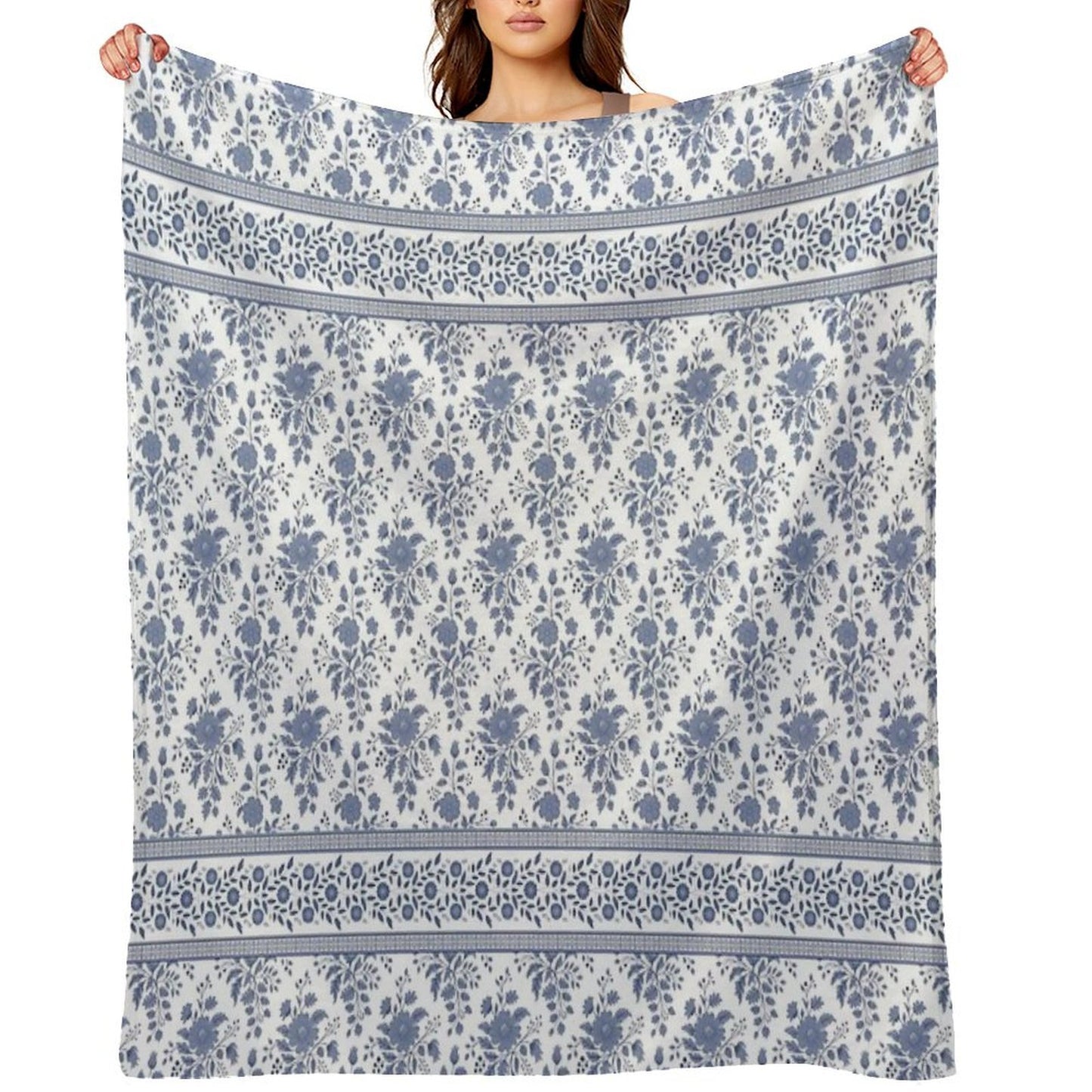Grandma’s Blue Room Plush Throw Blanket