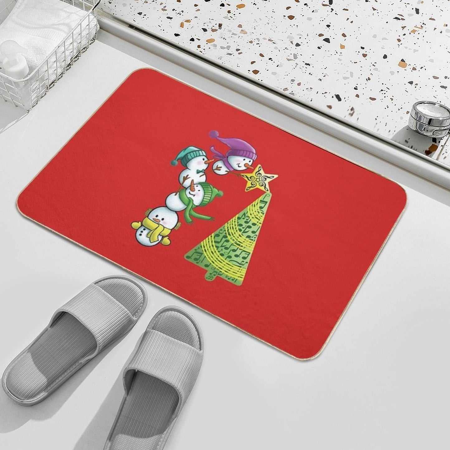 Musical Christmas Dirt-Trapping Bath Mat