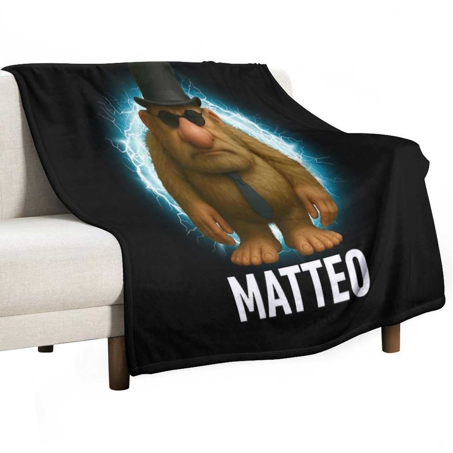 Matteo Italian Brainrot Meme Mateo Brainrot Mateooo Matteooo Versatility Throw Blanket