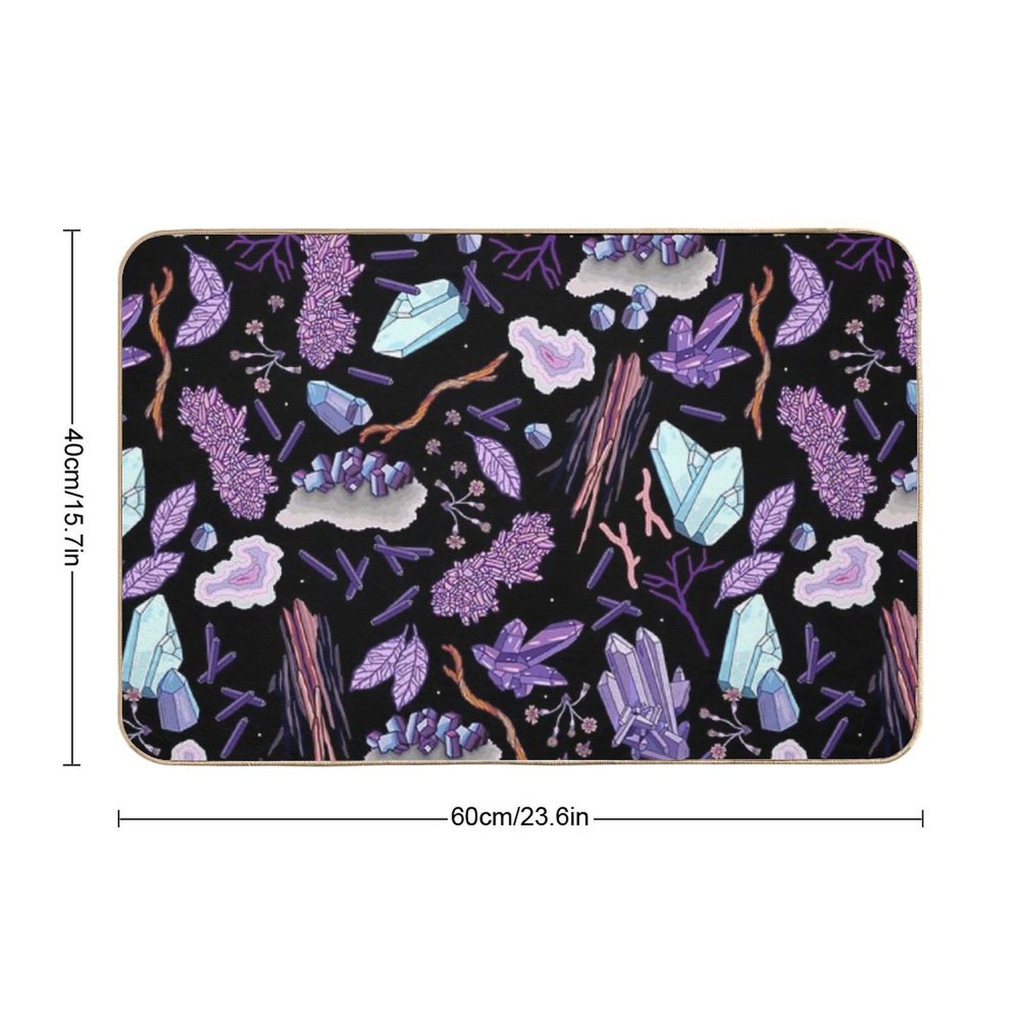Crystals And Stones Non-Slip Bath Mat