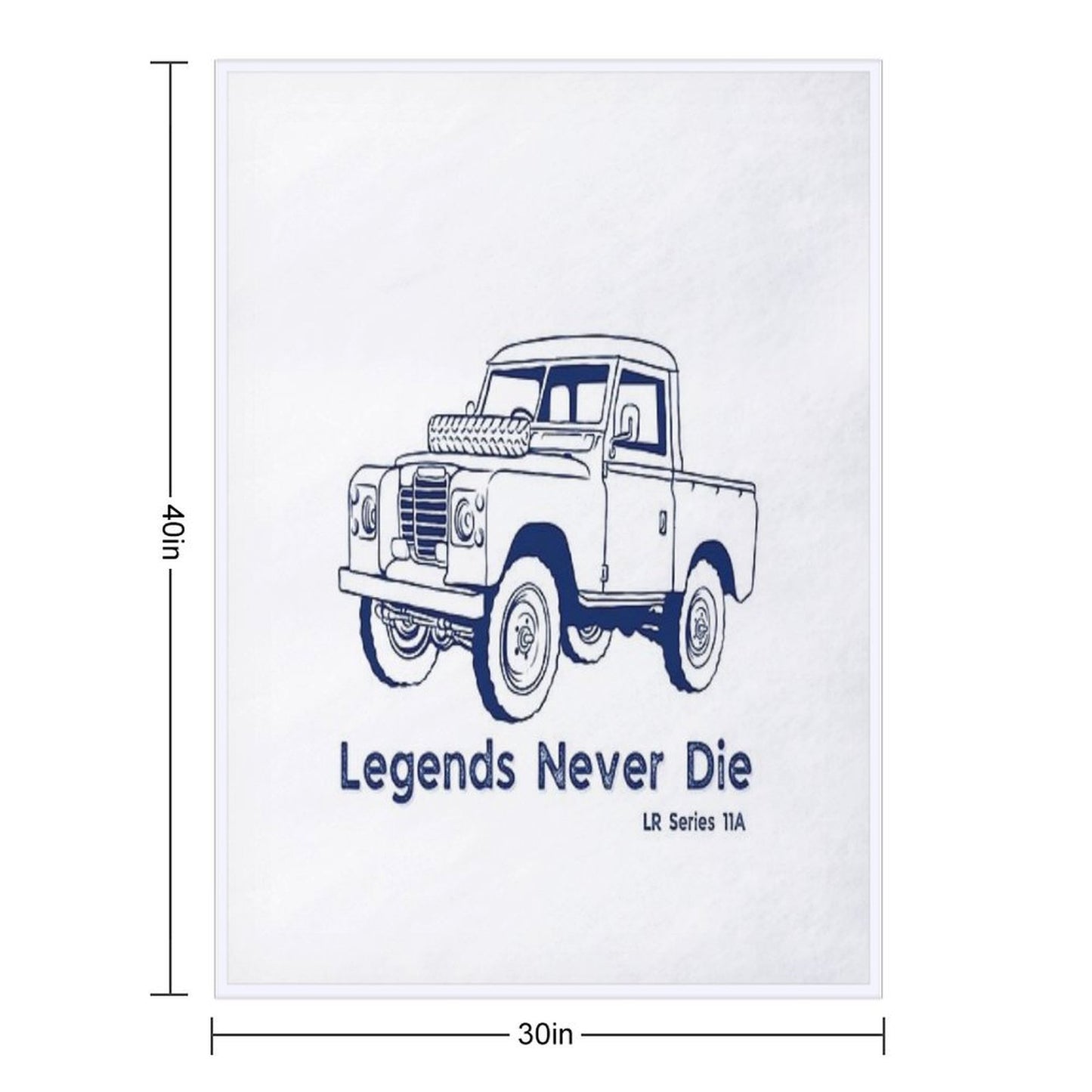 Legends Never Die LR Series 11A Classic British 4x4s 4x4 Designs Durable Throw Blanket