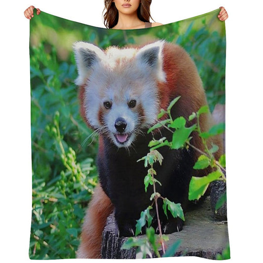 Cute Red Panda Sustainable Throw Blanket