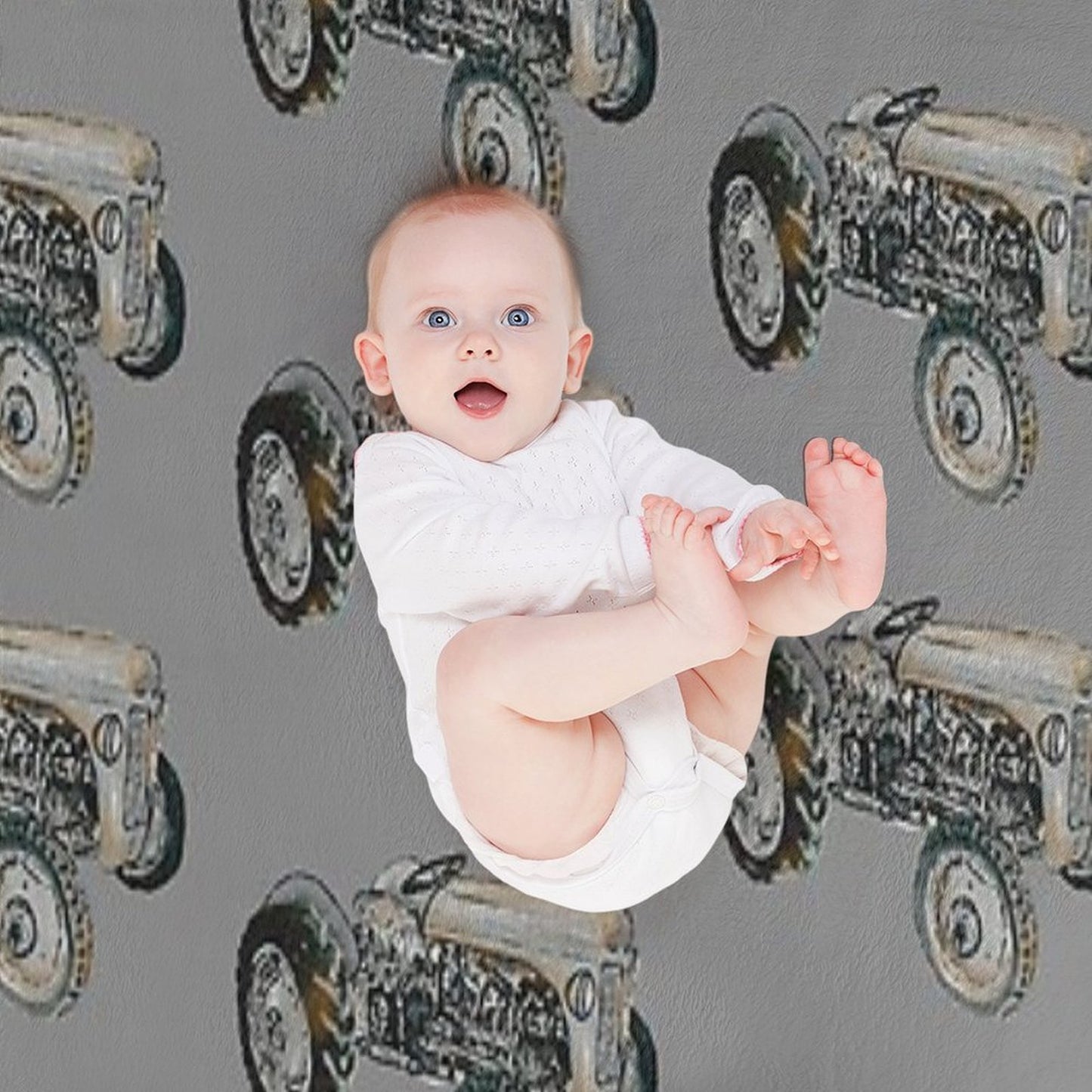Painting of Ferguson Tractor Lightweight Throw Blanket