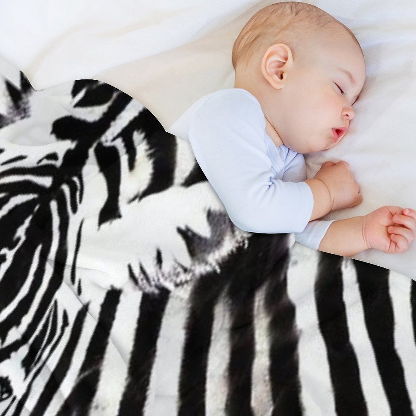 Zebra Skin Pattern Anti-pilling Throw Blanket