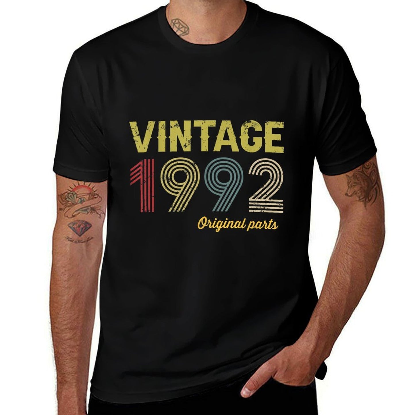 Retro 1992 Original Parts Vintage 30 Years Old 30th Birthday Trendy Pattern T-Shirt