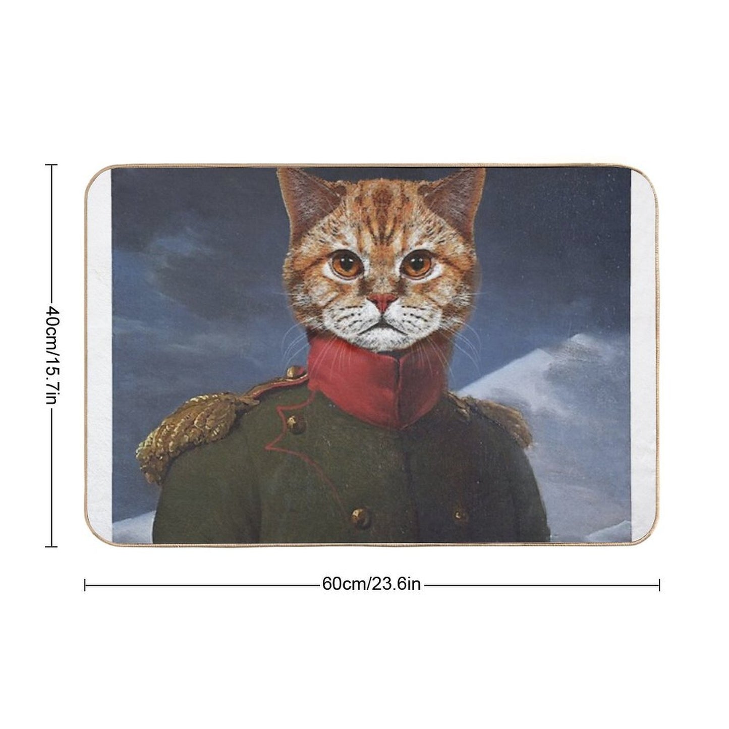 Cat Napoleon Fade-Resistant Bath Mat