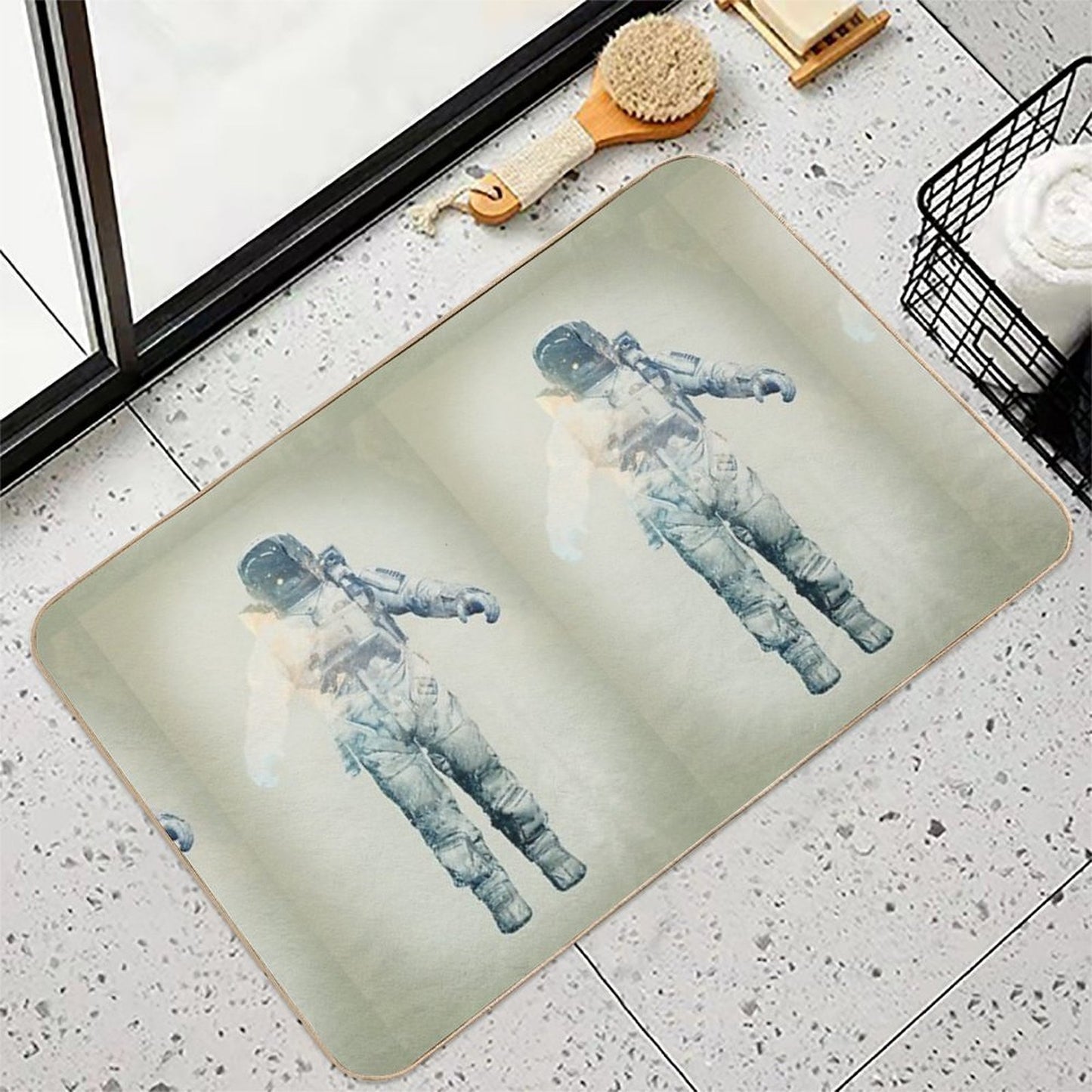 Astroscape - Astronaut Double Exposure Toxin-Free Bath Mat