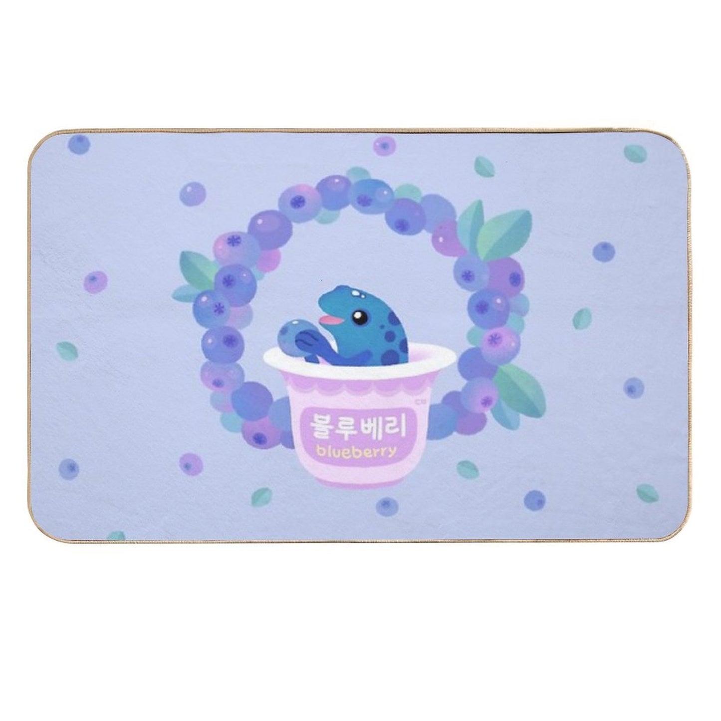 Blueberry Poison Yogurt 2 Durable Bath Mat