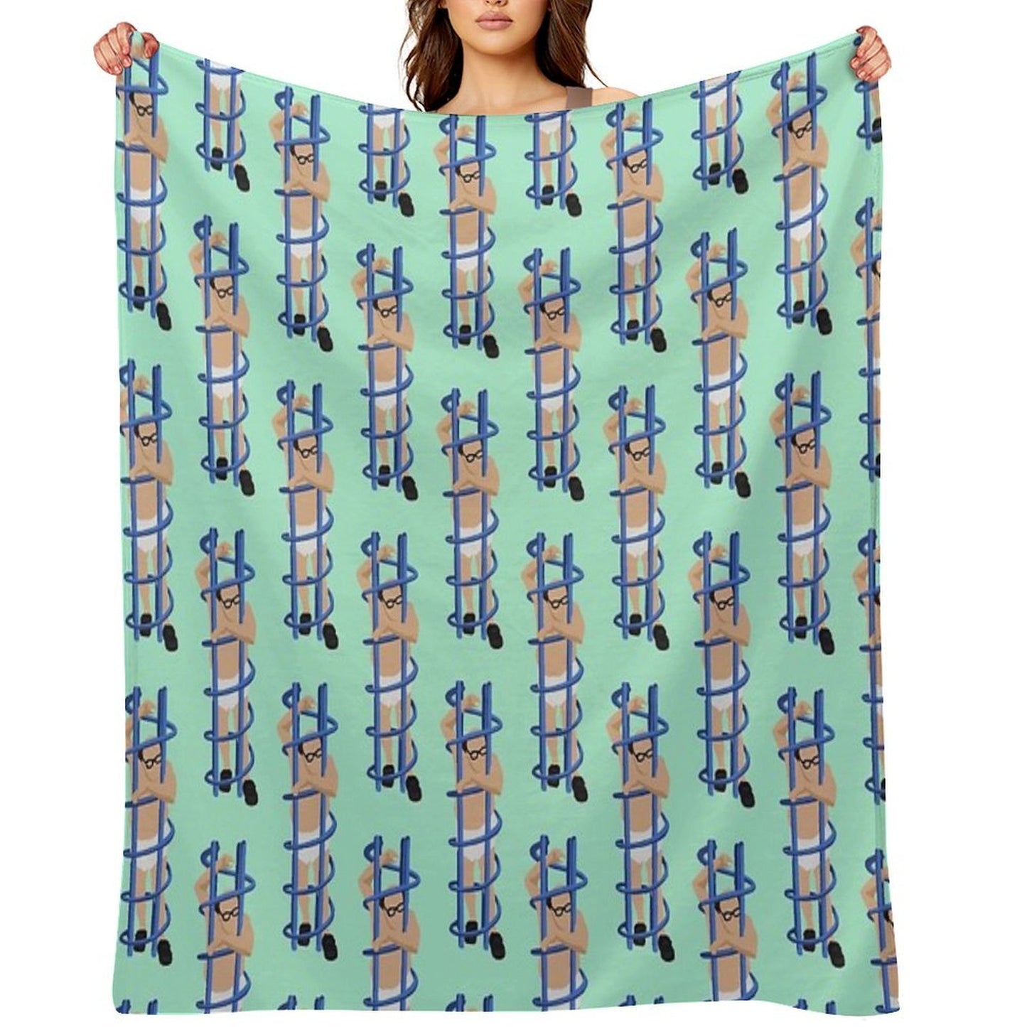 Trapped Wrinkle-free Throw Blanket