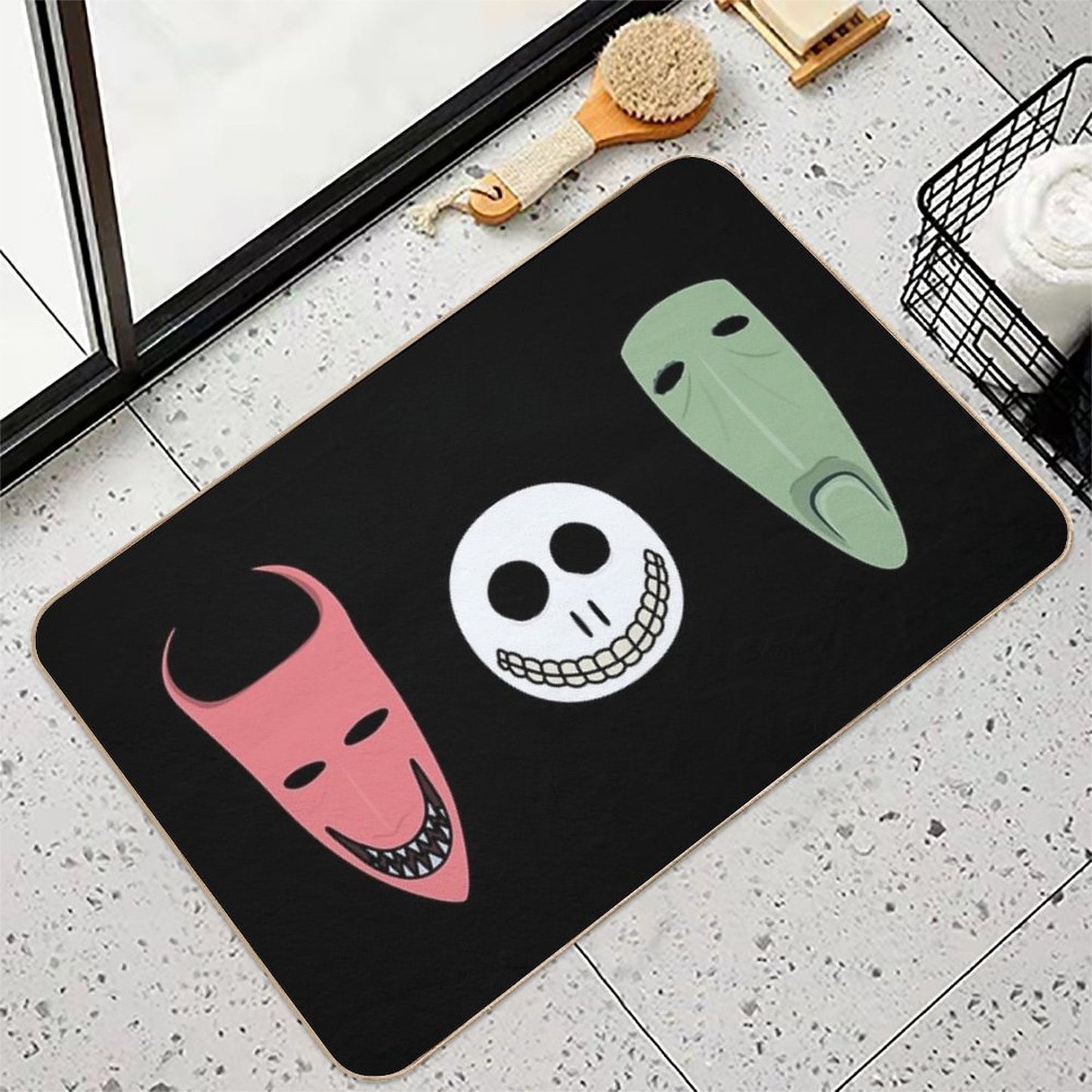 Lock, Shock And Barrel Masks Pet-Safe Bath Mat