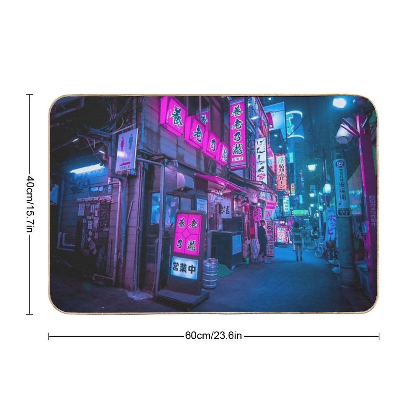 Small Streets of Shinjuku Omoide Yokocho Tokyo Area Odorless Bath Mat