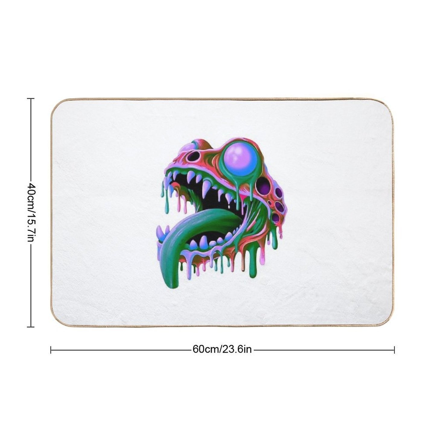 Psychadelic Frog Dripping Versatile Bath Mat