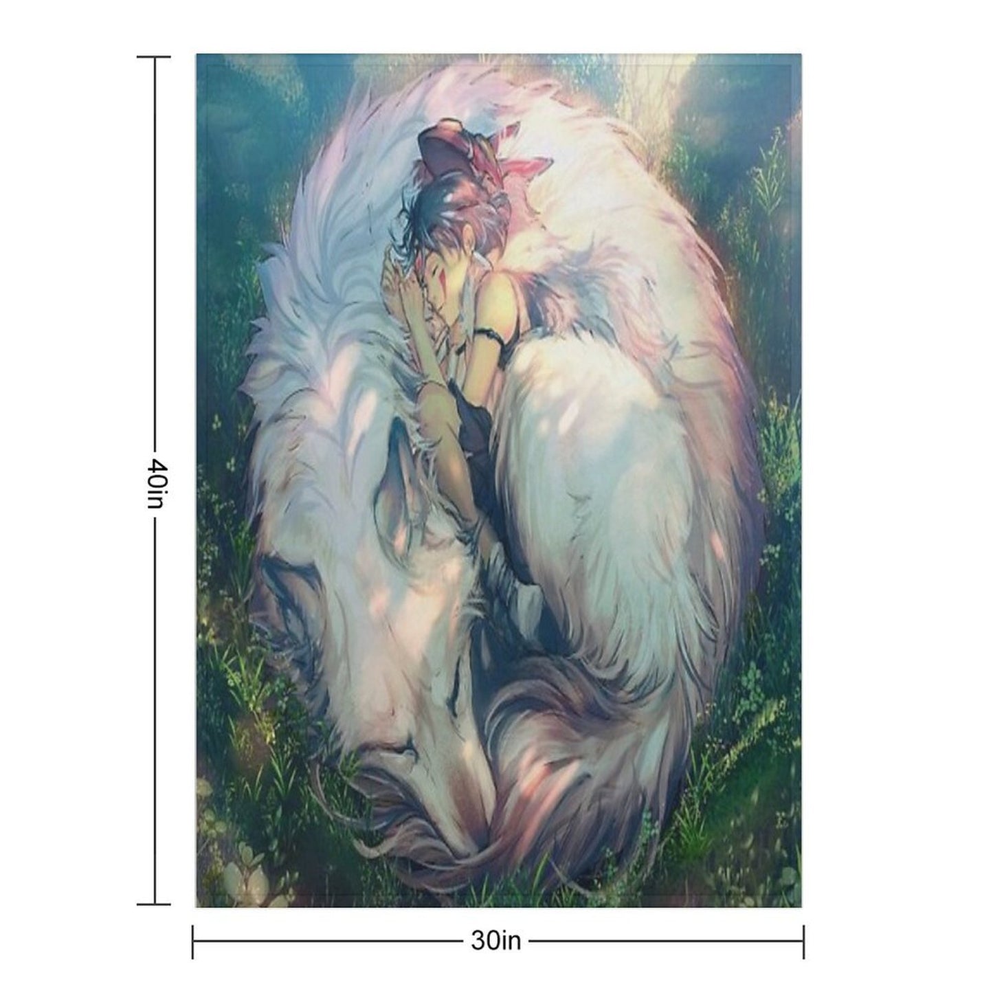 Princess Mononoke - Moro Machine-washable Throw Blanket