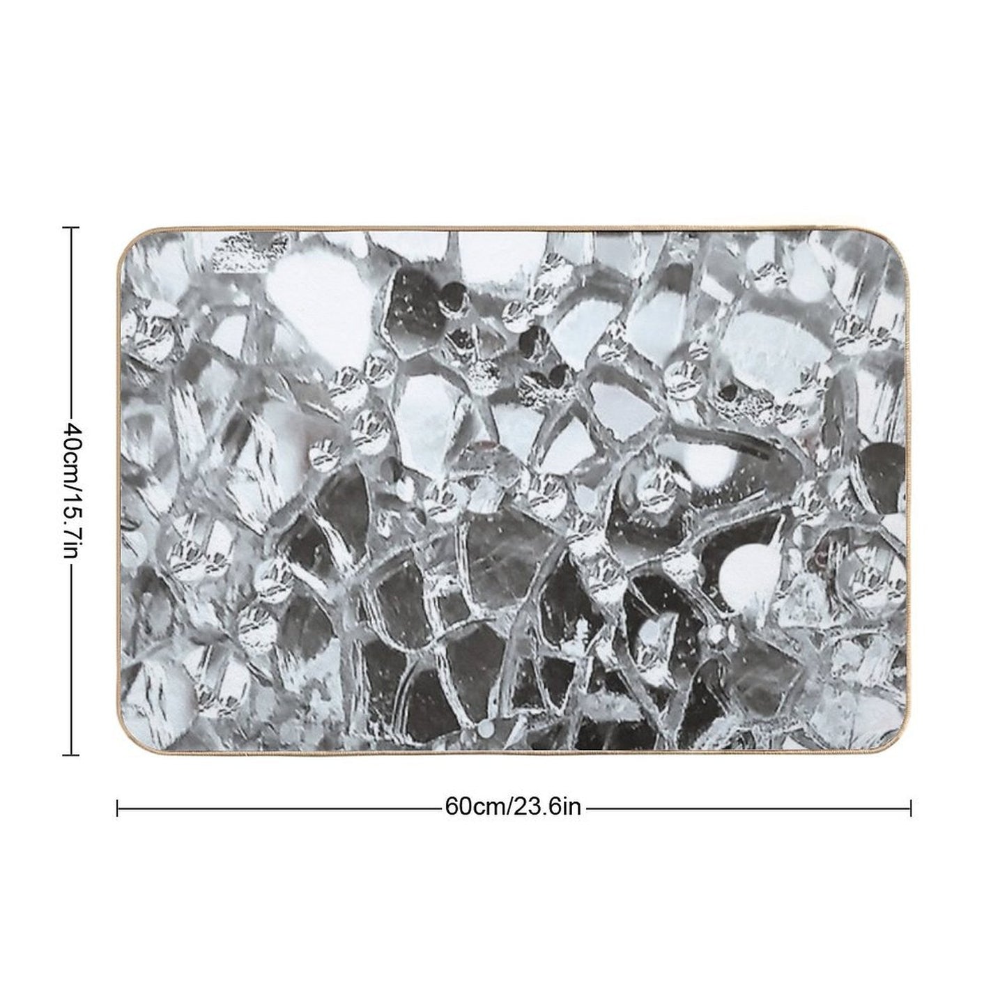 Photographic Image of Mirrors And Glass Repositionable Bath Mat