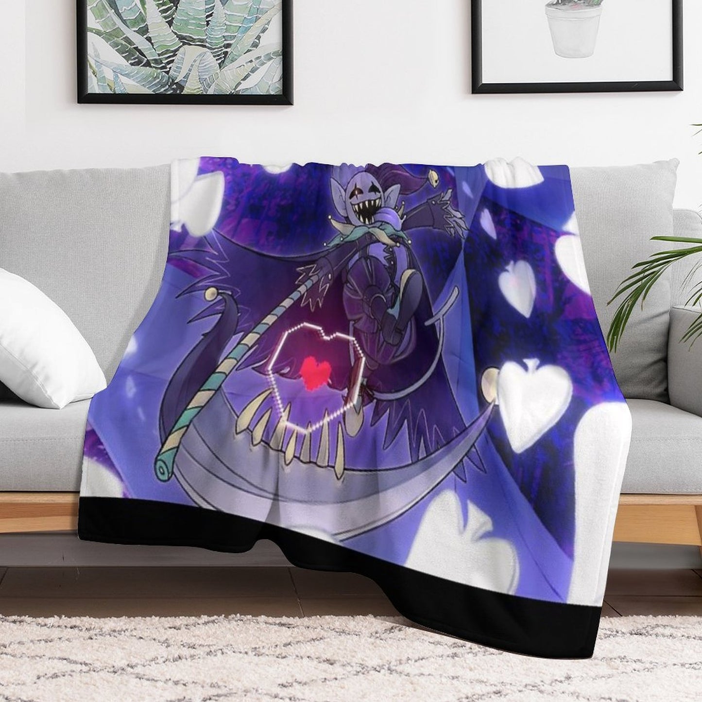 Deltarune - Jevil Quick-dry Throw Blanket