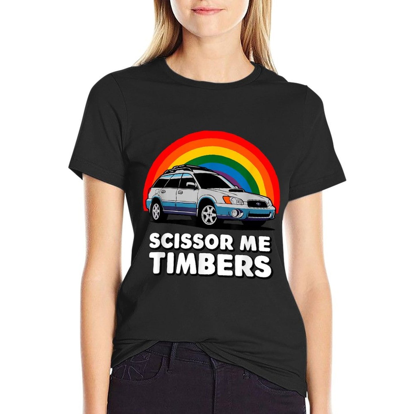 Scissor Me Timbers Funny Car Meme Station Wagon Off Road Quick-drying T-Shirt