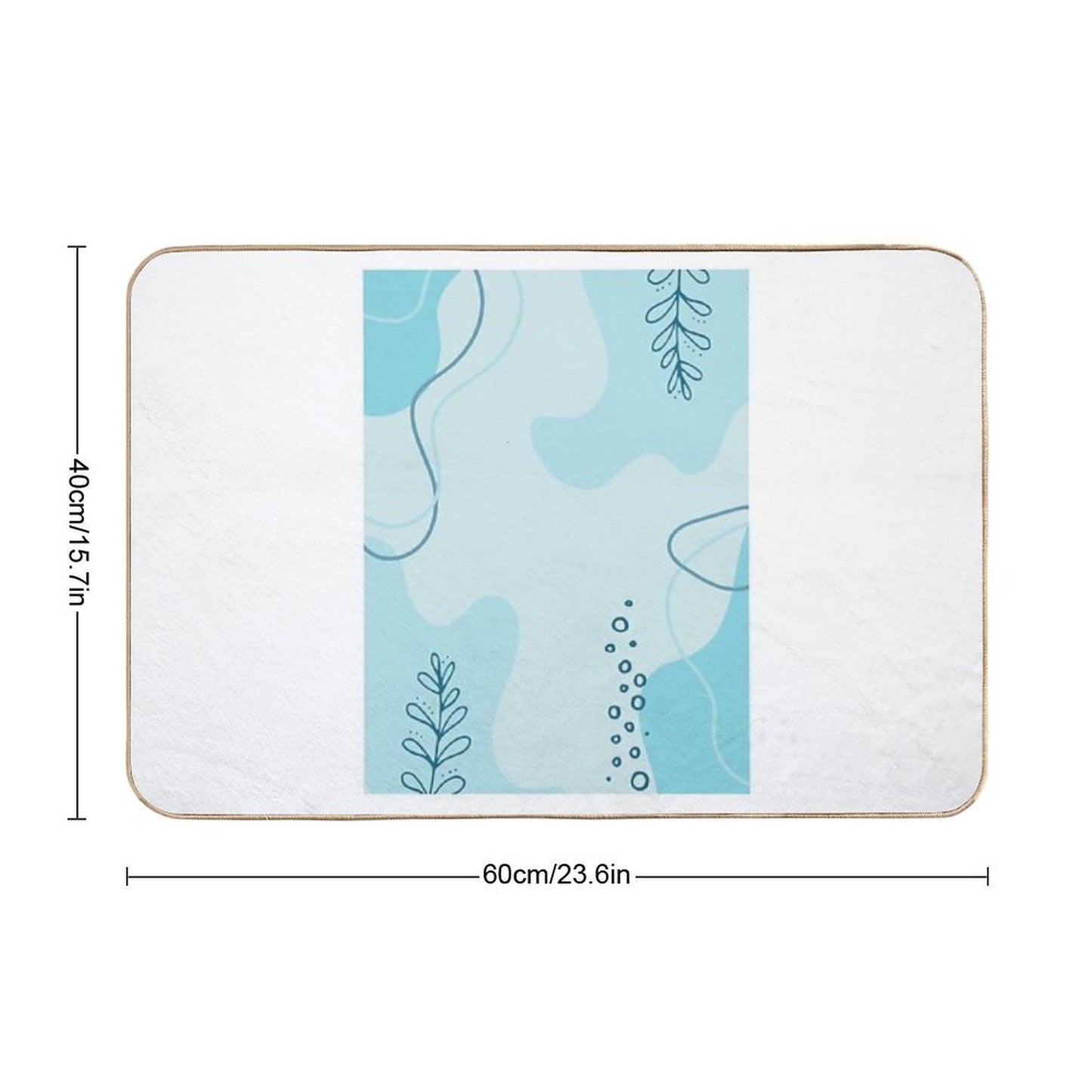 Blue Abstract Art High-Traffic Bath Mat