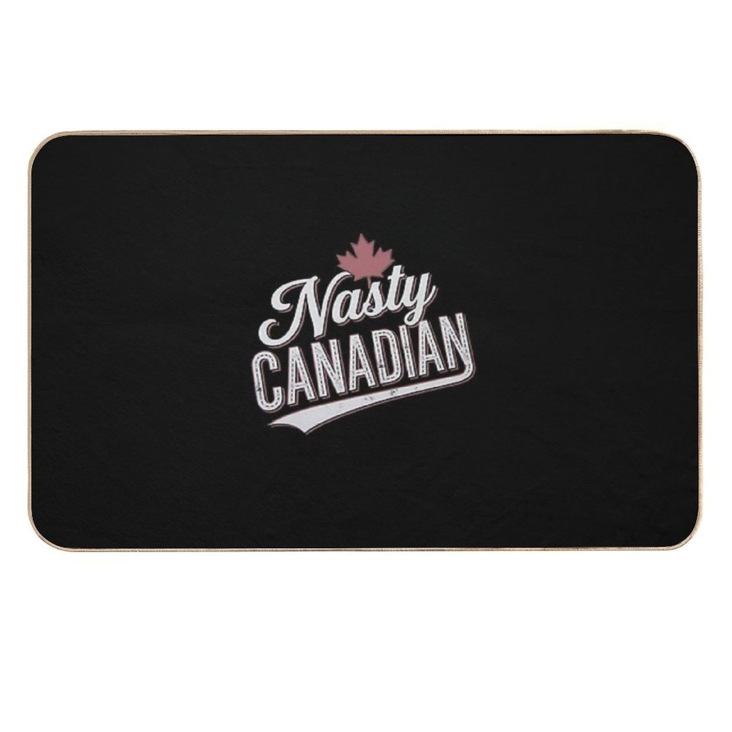 Nasty Canadian Maple Elbows Up True North Strong And Free Fade-Resistant Bath Mat