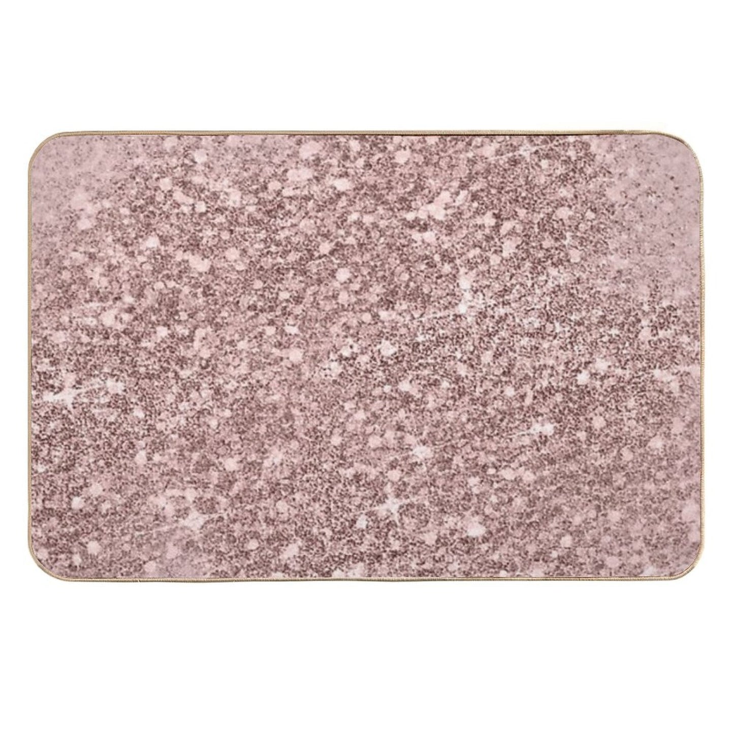 Rose Gold Glitter Dust II Durable Bath Mat