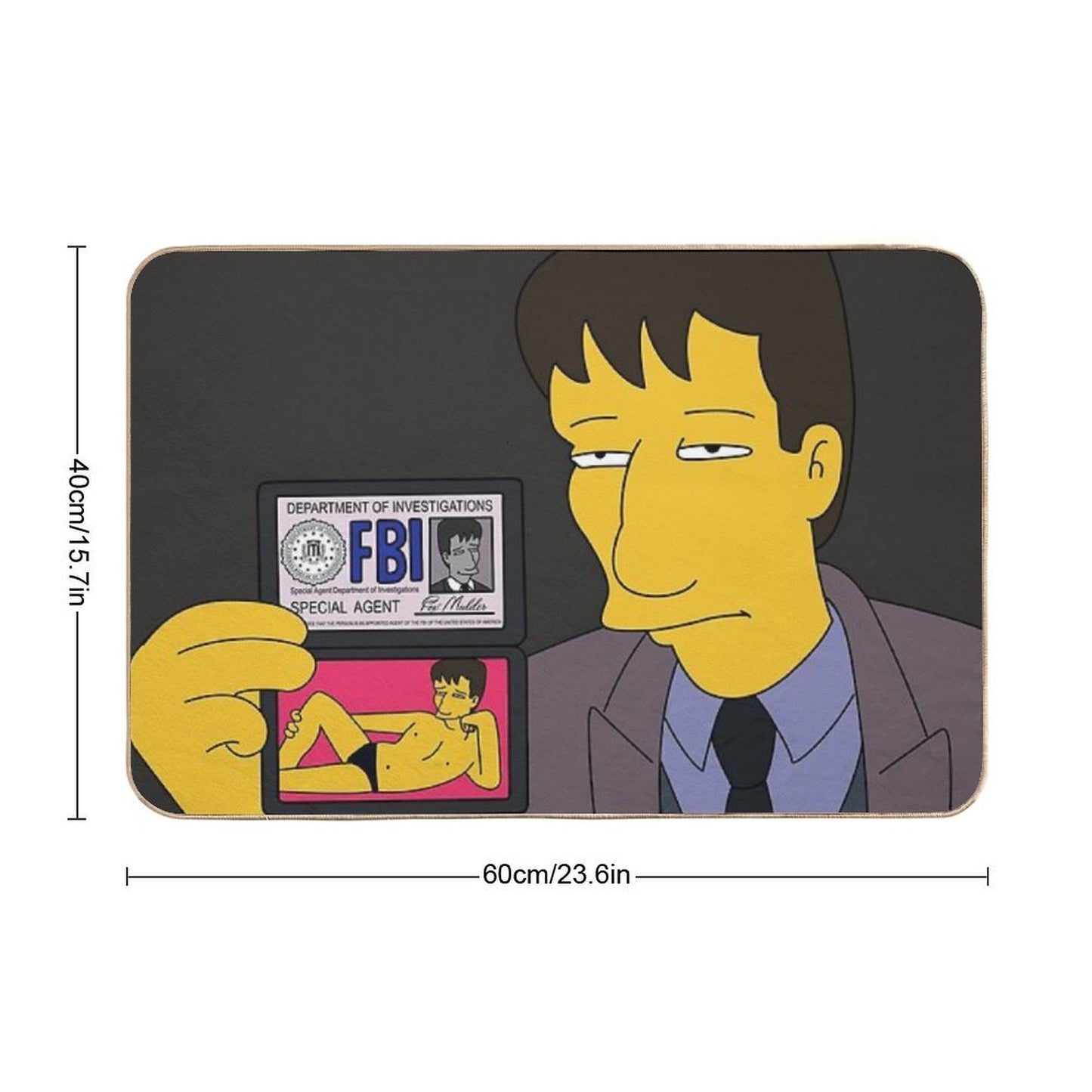 Agent Mulder FBI Anti-Trip Bath Mat