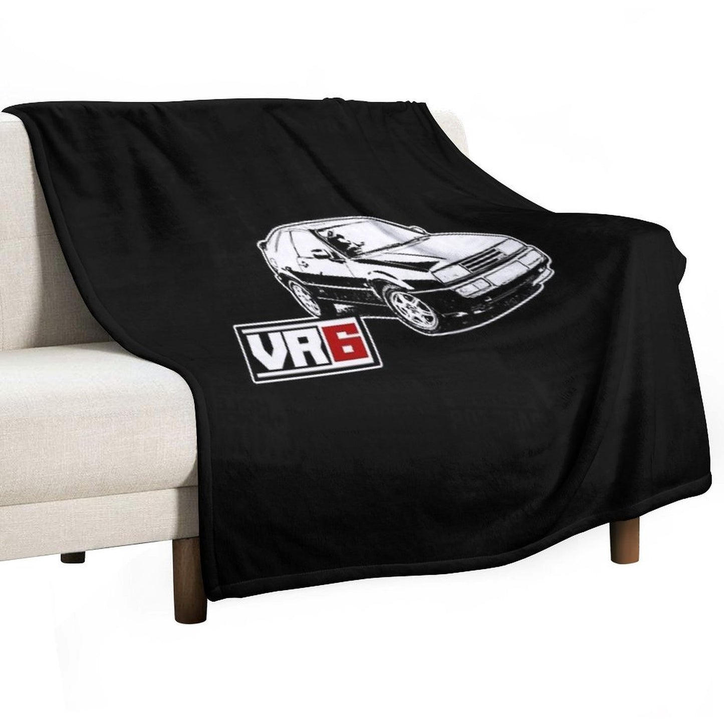 Sketched VR6 Corrado Artwork Travel-friendly Throw Blanket