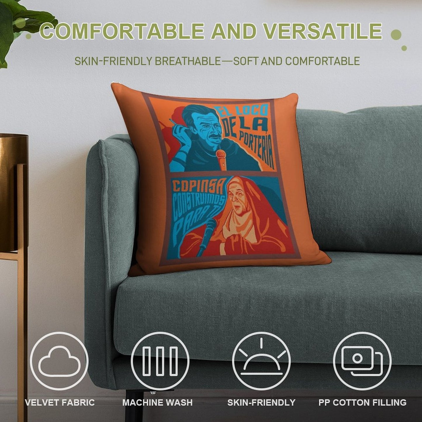 Aquí No Hay Quien Viva Soft Decorative Cover Throw Pillow