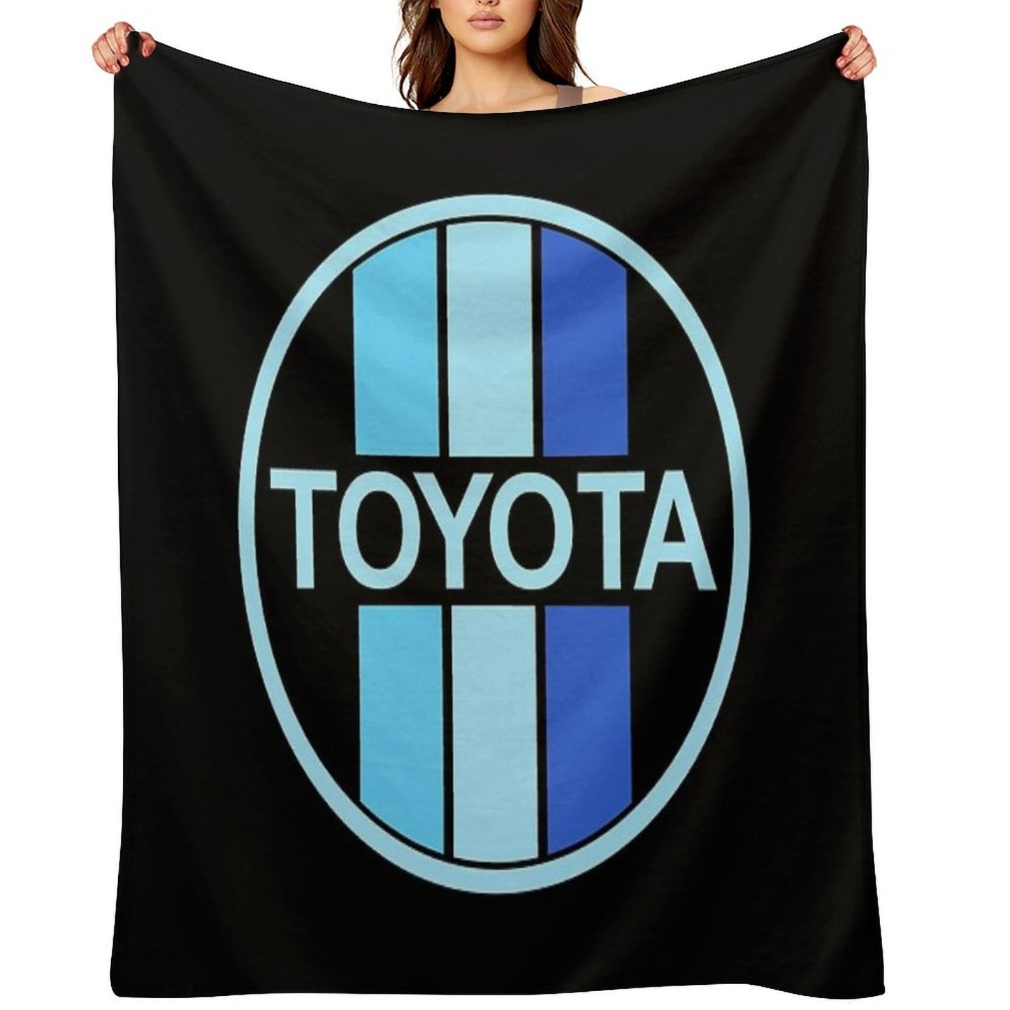 Triple Blue Toyota All-season Throw Blanket