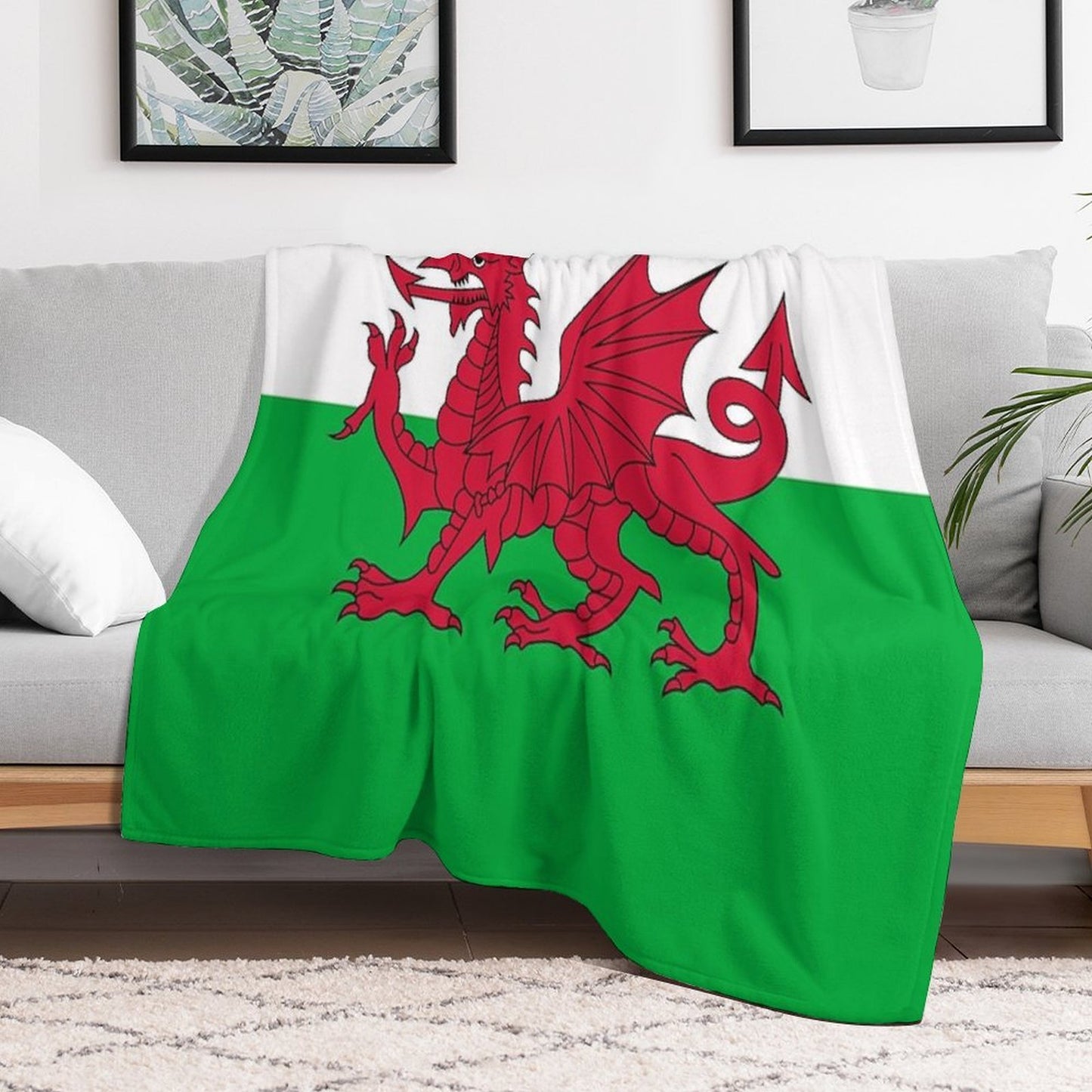 Flag of Wales - Welsh Flag Premium Throw Blanket