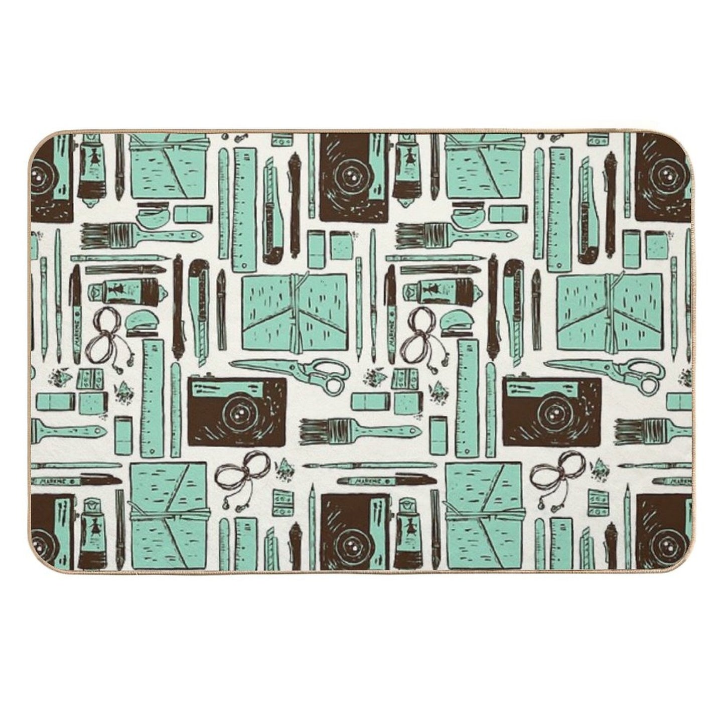 Artist Tools Pattern Dirt-Trapping Bath Mat