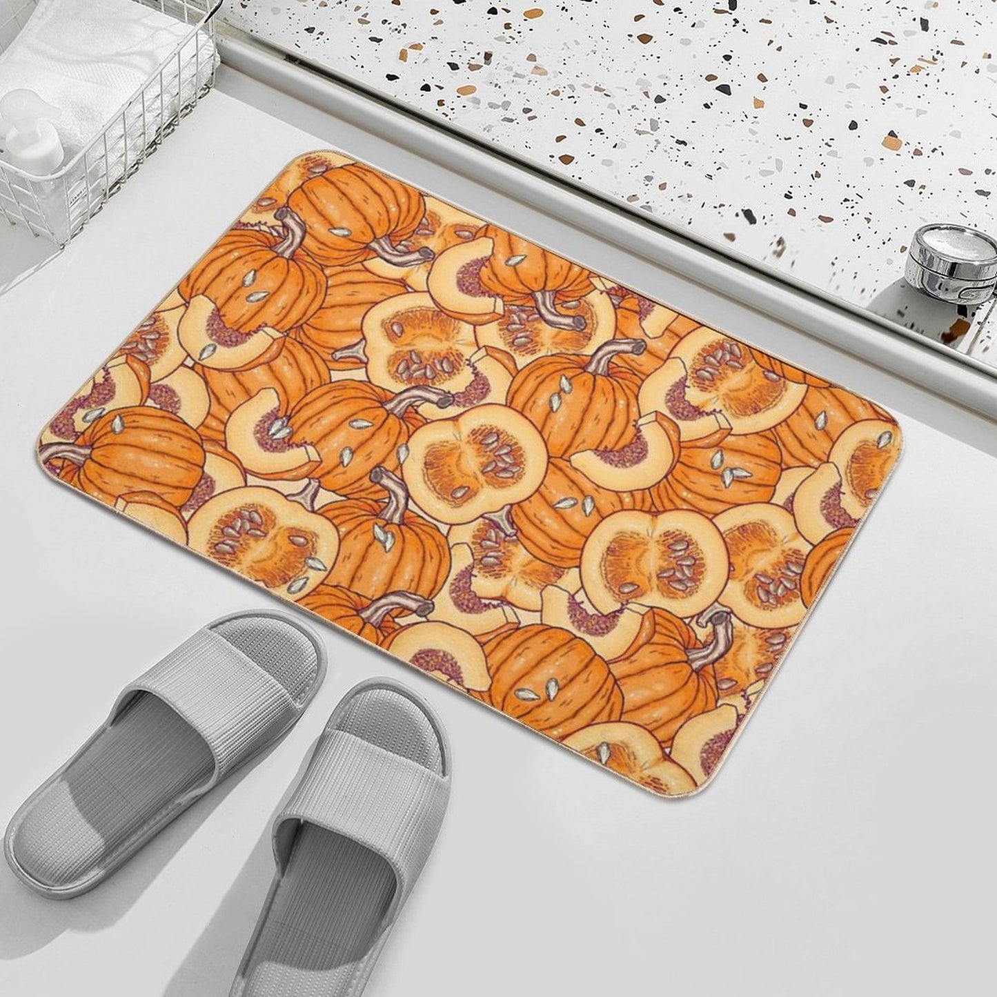 Pumpkin Dream Durable Bath Mat