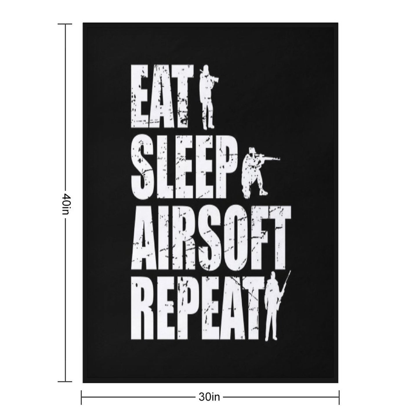 Eat Sleep Airsoft Repeat Eco-conscious Throw Blanket