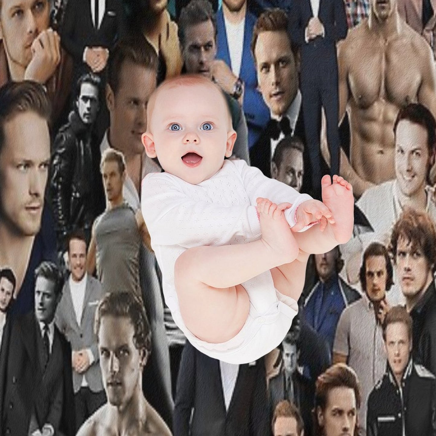 Sam Heughan Velvety-soft Throw Blanket