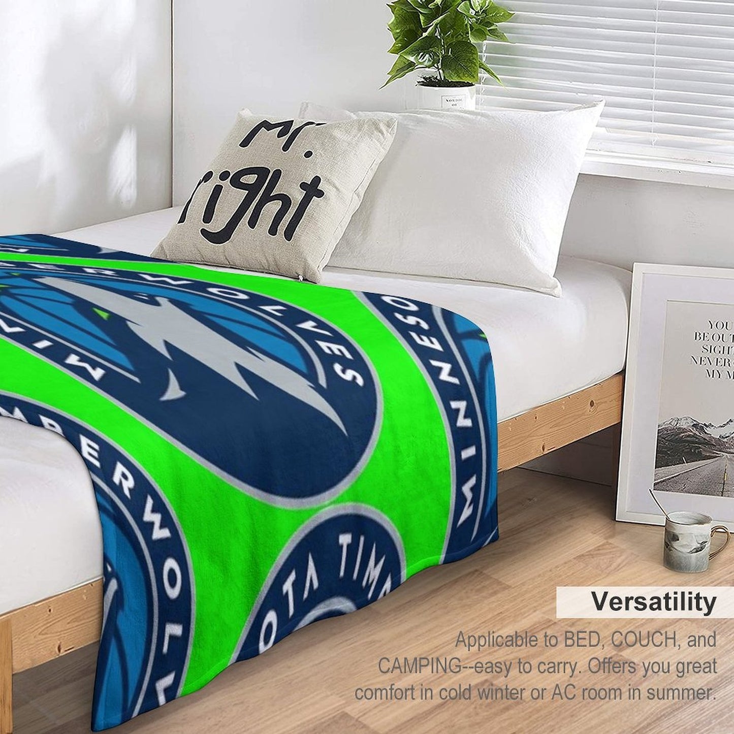 Minnesota Timberwolves Wrinkle-free Throw Blanket