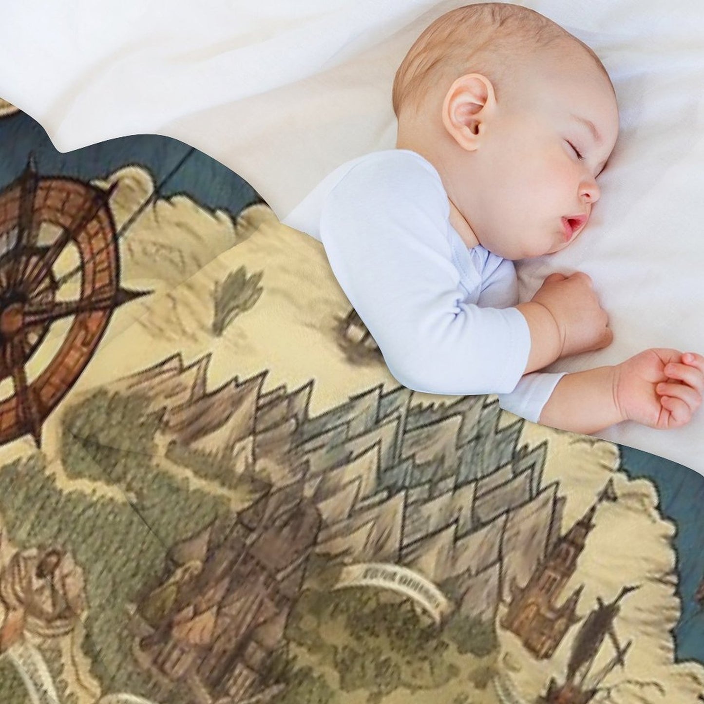 Dnd Fantasy Map Versatility Throw Blanket
