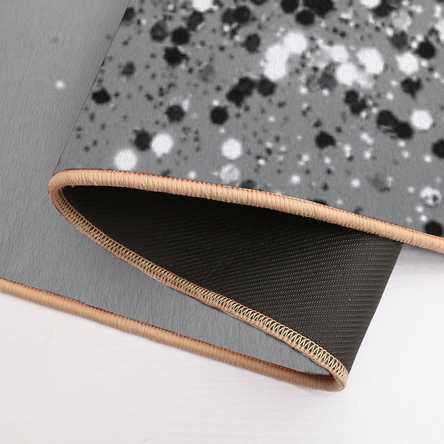 Silver Gray Lady Glam #1 (Photo of Glitter Only - Not Reflective) Slip-Resistant Bath Mat