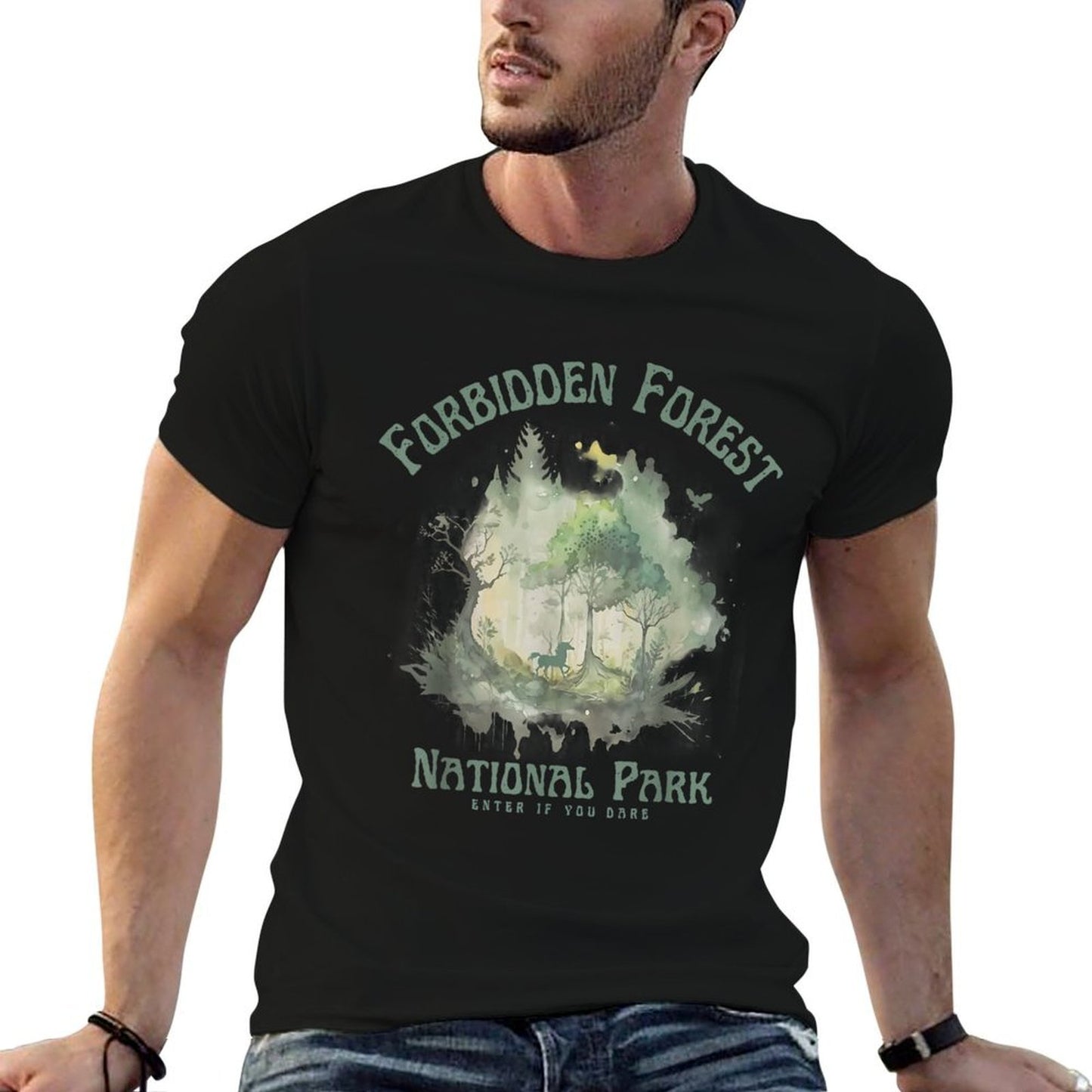 Visit The Forbidden Forest National Park Hiking Camping High-quality Stitching T-Shirt