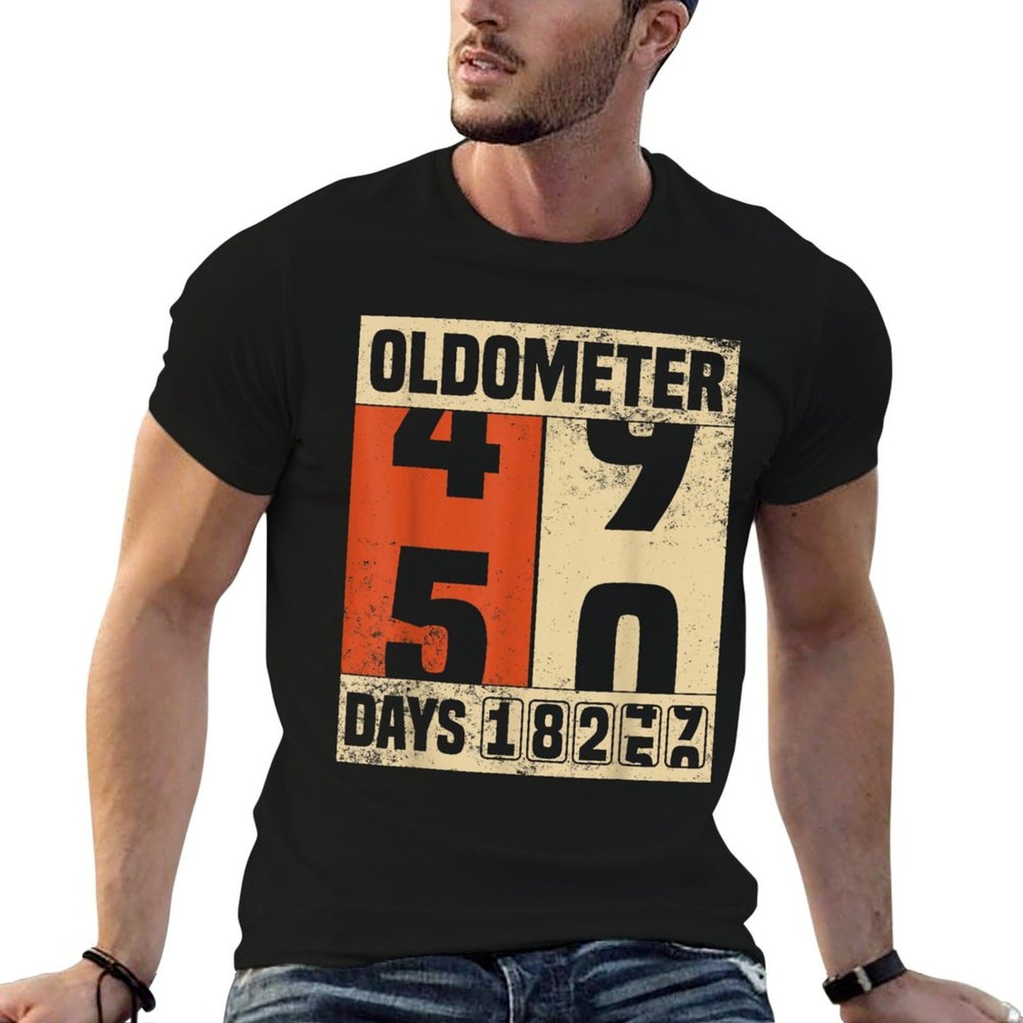 50 Oldometer 50, 50 Oldometer 50th Birthday Oldometer Moisture-wicking T-Shirt