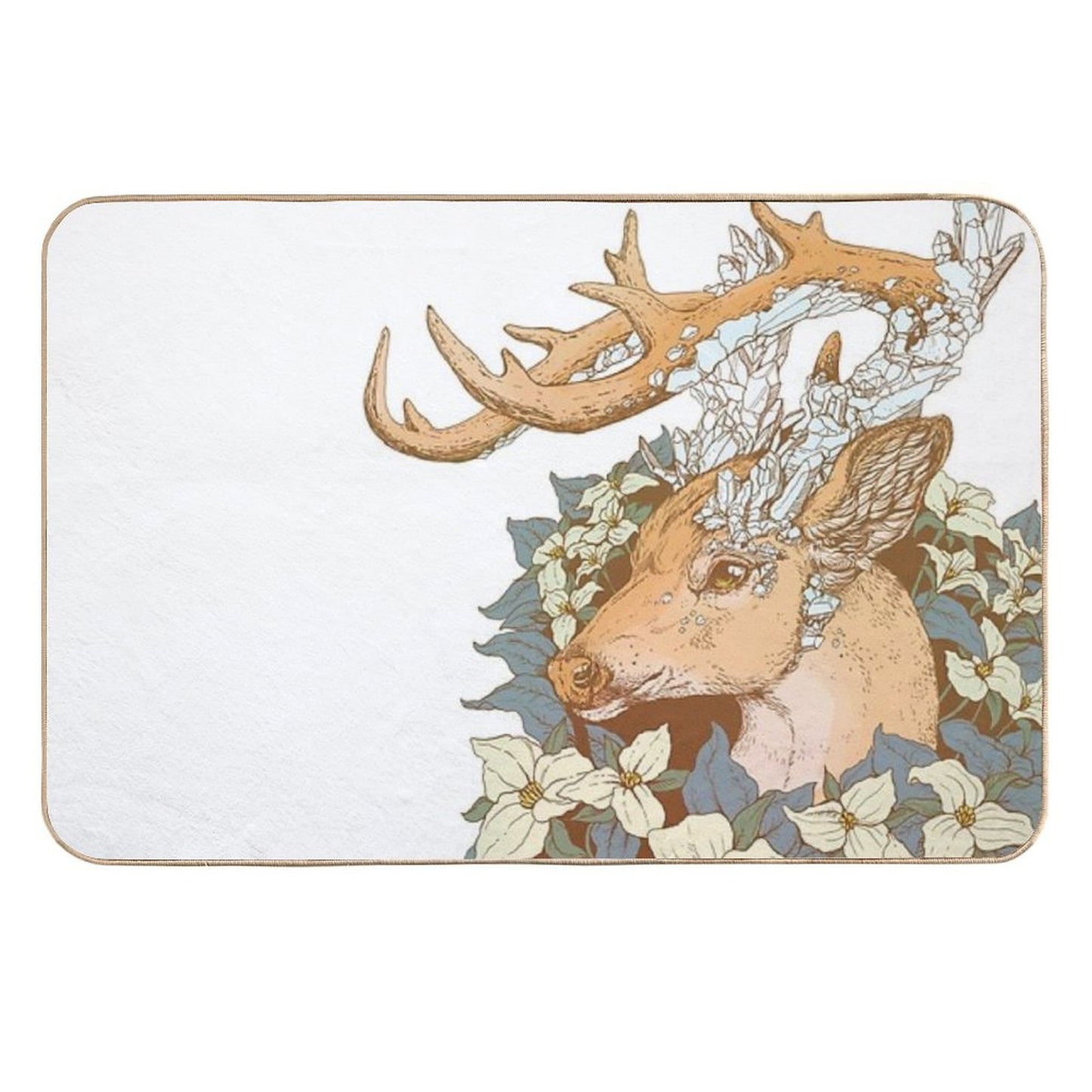 Non-typical Blue Quartz Buck Non-Slip Bath Mat