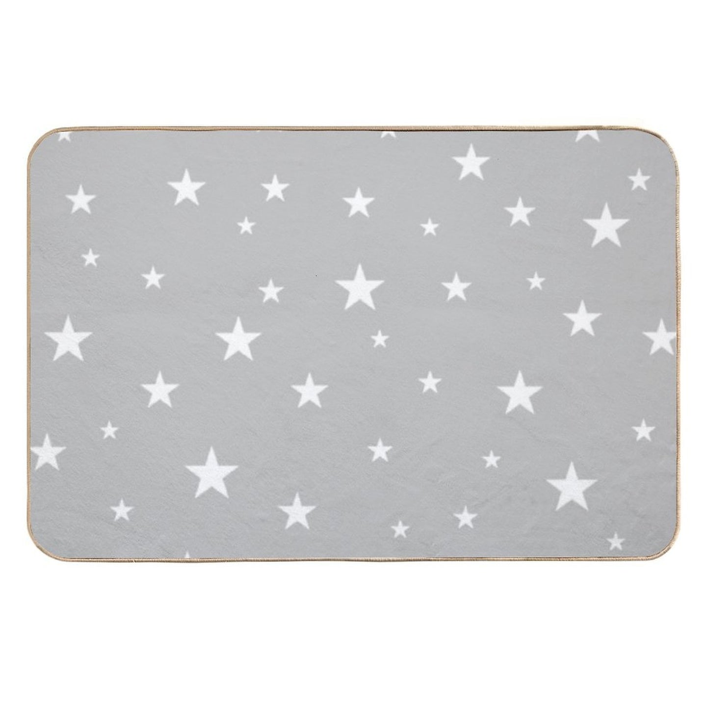 Stars on Grey Rapid-Drying Bath Mat