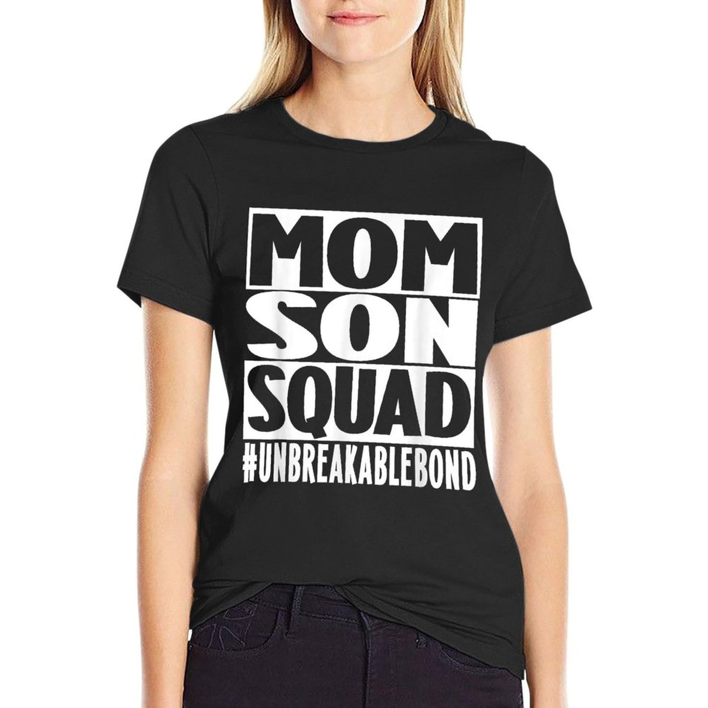 Mom Son Squad Unbreakable Bond Family Lightweight T-Shirt