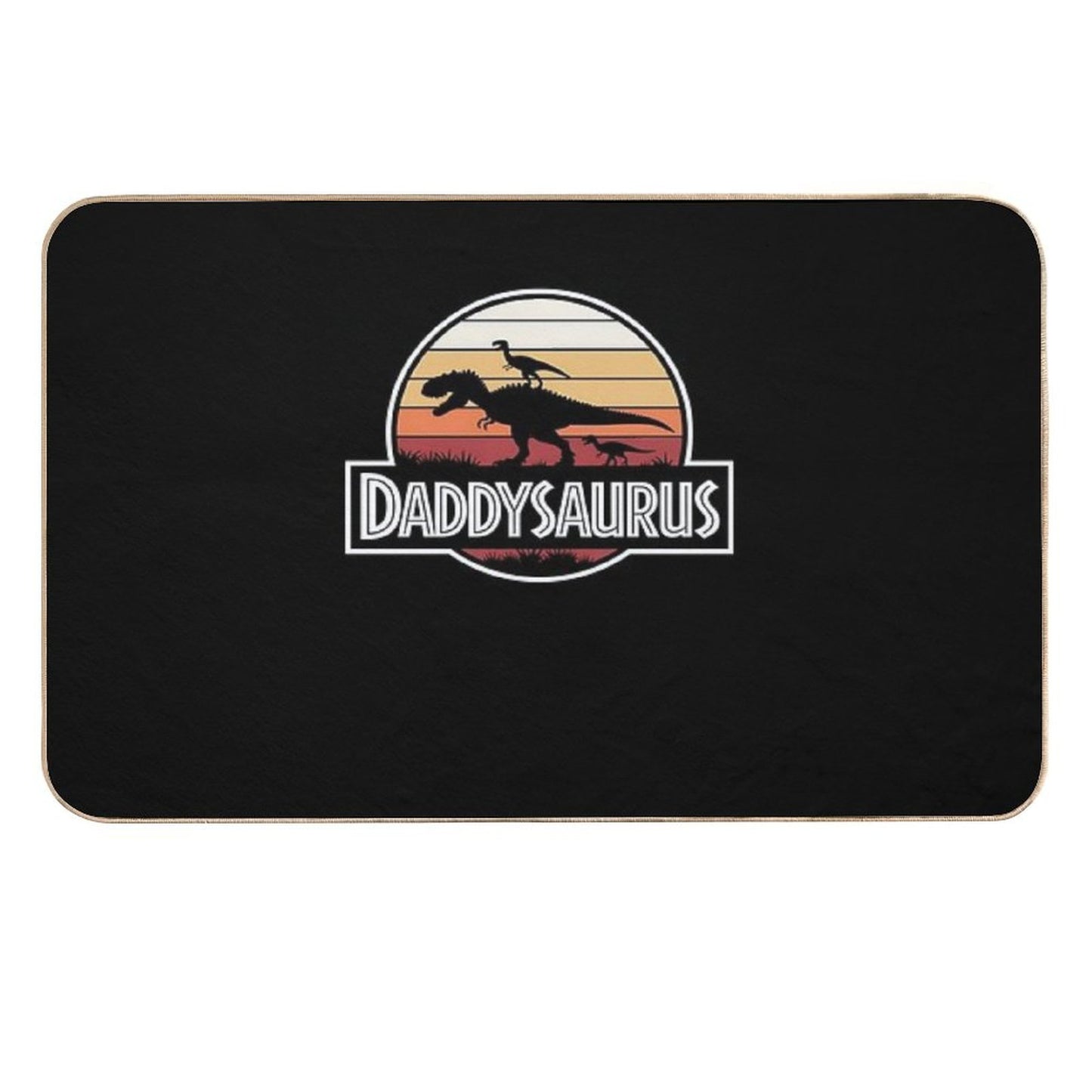Daddy Dinosaur Daddysaurus 2 Kids Father's Day Gift For Dad Rapid-Drying Bath Mat